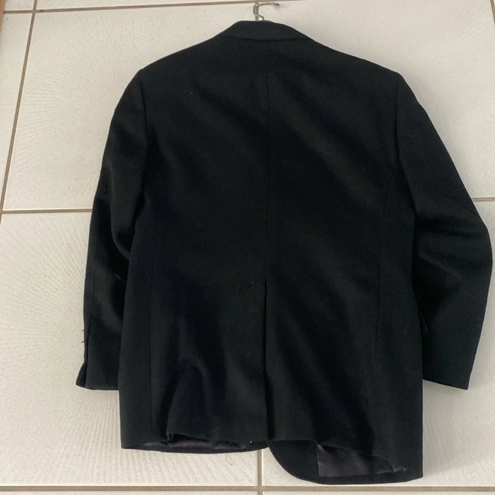 Vintage 90’s Overqualified men’s black wool jacket sequined Paris Eiffel Tower L - Picture 8 of 9